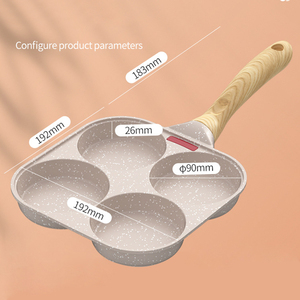 Premium Aluminum Non-stick 4 Holes Egg Frying <b>Pan</b> Granite Coating Pancake Cooker Multi-section Breakfast <b>Pan</b> for <b>Induction</b> Gas - Product Image 5