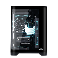 Gabinete de PC para Juegos al por Mayor, Torre Completa, Cristal Templado, ATX, con Ventilador RGB