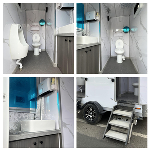Toilettes mobiles de luxe personnalisées, sanitaires préfabriqués extérieurs, structure légère pour caravane, à vendre pour usage commercial - Product Image 2