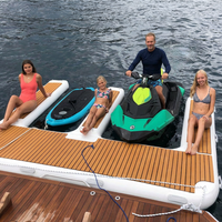 Plateforme flottante renforcée pour deux jet-skis, idéale pour lac, océan, marina, quai flottant pour embarcations