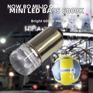 AUTOGIFT Mini 2835 2SMD Chip LED Ba9s Lampe de signalisation bleue 0,5W pour toit/rétroviseur/plaque d'immatriculation des voitures 12V 24V - Product Image 2