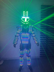 Costume de <span class=keywords><strong>robot</strong></span> lumineux pour scène et fête Performance porter Costume de <span class=keywords><strong>robot</strong></span> de danse LED à changement de couleur pour boîte de nuit - Product Image 5