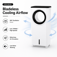 Ventilateur domestique sans pales professionnel, réglable, économe en énergie, contrôlé par application, 3200-5800 tr/min, avec minuterie 7,5H, idéal pour l'été