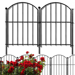 X10FT Fence21ในสวนกลางแจ้งรั้วเหล็กกันสนิมแบบไม่ใช้ขุดรั้วกั้นสุนัขสัตว์ขอบลวดประดับ - Product Image 2