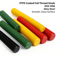 PTFE Coated Full Thread Stud Bolt M10-M56 10.9/12.9 Grade Alloy Steel GB/T9125 Flange Bolt Coarse&Fine Thread High Strength Rod