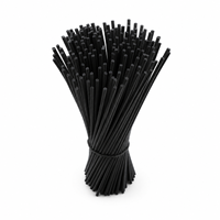 Bâtonnets diffuseurs en fibre noire écologiques de 3 mm x 25 cm, qualité médicale, antibactériens, pour diffuseur de parfum d'intérieur