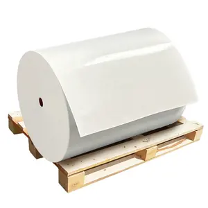 Flexo jumbo roll Semi lustroso papel de arte adesivos personalizados papel jumbo rolo etiquetas autoadesivas hot melt