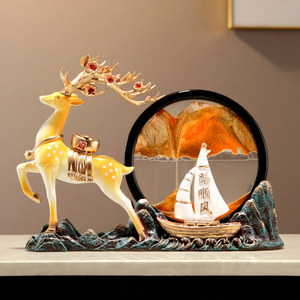 Nouveau style chinois un cerf sous le vent sables mouvants paysage ornement décoration salon meuble TV entrée bureau ouverture cadeau - Product Image 1