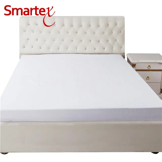 Fábrica Atacado Lavável Barato Não Tecido À Prova De Água Colchão Capa Quarto 30 White Star 100% Poliéster Adultos Plain Bed Mat