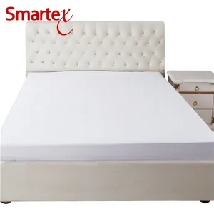 Fabbrica all'ingrosso lavabile a buon mercato Non tessuto impermeabile coprimaterasso camera da letto 30 White Star 100% poliestere adulti Plain Bed Mat