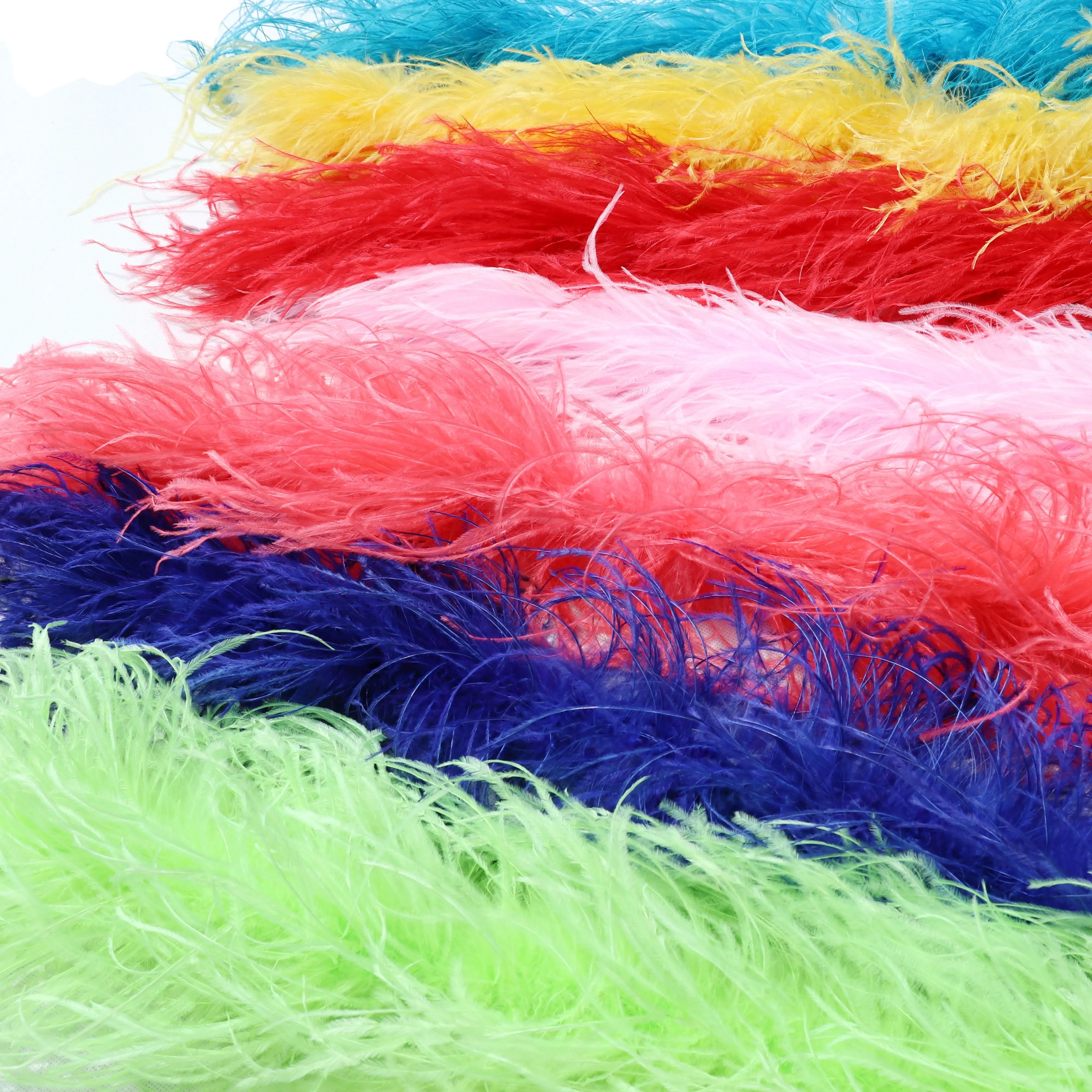 Burung unta bulu Boa 2 meter alami bulu halus Boa untuk Prom DIY kostum pakaian potong kerajinan kelulusan dekorasi pesta