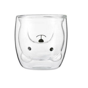 <span class=keywords><strong>Panda</strong></span> <span class=keywords><strong>Double</strong></span> <span class=keywords><strong>paroi</strong></span> verre Borosilicate <span class=keywords><strong>tasse</strong></span> à vin 9oz isolé moderne maison cuisine boisson et bière verre Transparent mignon Style - Product Image 1