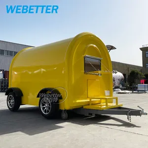 Petite remorque mobile de restauration rapide de cuisine de rue Pizza Burger Food Truck Mini chariot de restauration en fibre de verre avec roues pour restaurant - Product Image 1