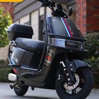Nouvelle moto électrique à double frein à disque, moteur avant, batterie au plomb-acide graphène noir-or 60V/72V/96V, autonomie 60km