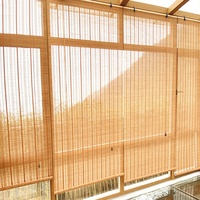 ZHENYE Stores enrouleurs en bambou, rideau de porte, décoration de séparation intérieure, pare-soleil pour cérémonie du thé, imprimé, nouveau style chinois