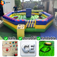 Éliminateur gonflable commercial portable et mobile pliable avec doubles bras souples pour utilisation en extérieur