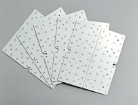 Carte de circuit imprimé rectangulaire MCPCB personnalisée OEM à 2 panneaux, épaisseur 1,2 mm, cuivre 25 µm, carte de circuit imprimé gravée pour éclairage LED