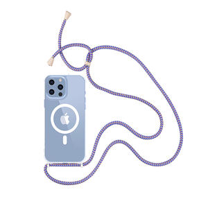 Étui à sangle compatible avec la bandoulière magnétique Lanière de cou détachable Lanière magnétique transparente Étui de téléphone pour <span class=keywords><strong>iPhone</strong></span> 16 15 - Product Image 4