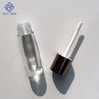 Flacon en verre vide de 30 ml, forme luxueuse, tube à gloss avec grande brosse, emballage cosmétique, flacon à visser