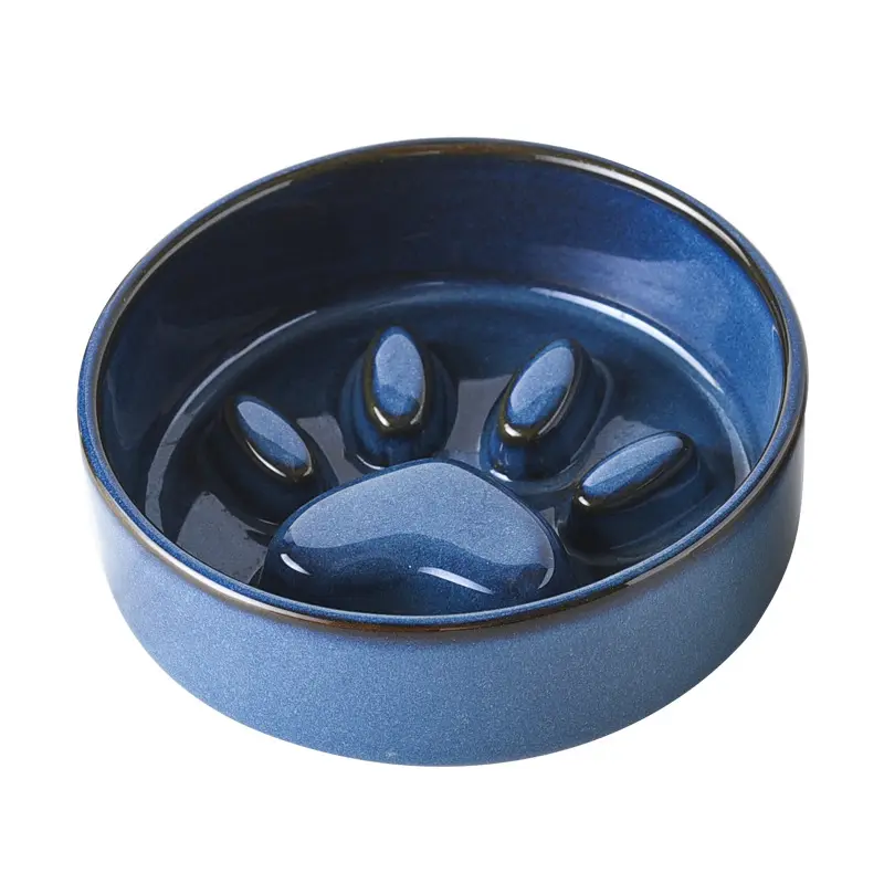 Schlussverkauf Keramik Haustier Katze Hundesschale Welpe Anti-Schmerz Langsam-Lebensmittel-Schale Haustier Langsam-Lebensmittelschale