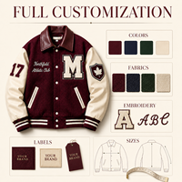 Veste universitaire pour homme personnalisée, écologique et respirante, avec patch en chenille, col rabattu, mélange de laine jacquard et fausse cuir sur le devant