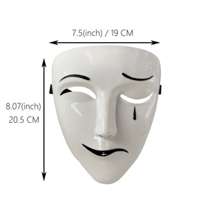 Nhựa Đáng Sợ Mặt Nạ Chú Hề Cho Halloween Người Lớn Người Đàn Ông Lễ Hội Bên Nỗi Nỗi Khổ Và Hạnh Phúc Đạo Cụ Khiêu Vũ Đầy Đủ Mặt Nạ - Product Image 4