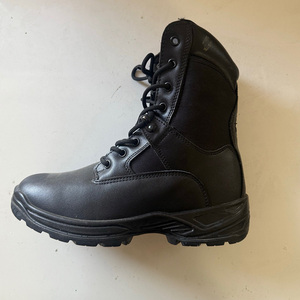 SF24 706 <b>Black</b> Leather Tactical <b>Boot</b> Waterproof All Seasons Outdoor High Top Lace Up <b>Work</b> <b>Boot</b> - Product Image 3