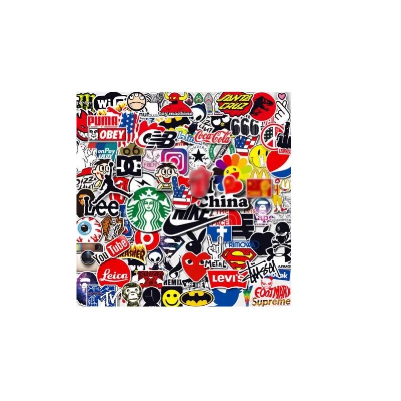 101Pcs Random Stickers Pack Adults Teens Kids Waterproof Sticker Decals for Skateboard Helmet Laptop Bicycle Bomb Stickers