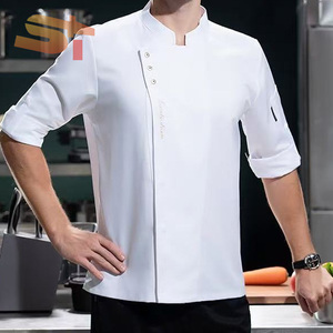 Uniforme de <span class=keywords><strong>Chef</strong></span> SIKE de Manga Larga para Restaurante, Barbacoa, Carne Asada y Filetes Occidentales - Product Image 1