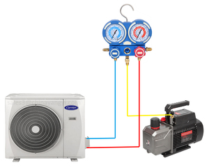 Nhà Máy Xách Tay Lạnh Hai Giai Đoạn Quay Bơm Hút Chân Không Cho Khí Amoniac A3 R290 R600a HVAC Điện Tử Không Khí Bơm Hút Chân Không - Product Image 6