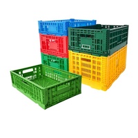 Caisse en plastique PP pliable, empilable, réutilisable, résistante à l'humidité, écologique, pour l'agriculture, les légumes et les fruits, conteneur pliable