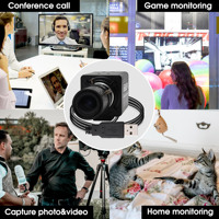 ELP 720P Web Kamerası USB Bilgisayar Kamerası PC Dijital Web Kamerası Bilgisayar PC Masaüstü Dizüstü Bilgisayar için Değişken Odaklı CS Lensli