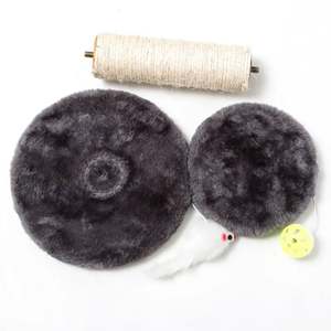 Rascador de Madera de Doble Capa para Gatos con Juguete y Pelotas, Árbol de Madera Interactivo para Escalar - Product Image 5