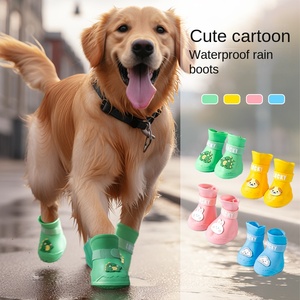 Orta ve büyük köpek yağmur ayakkabıları su geçirmez anti-bırakarak Pet ayak koruyucu yaz yürüyüşleri için Golden Retriever Koji kauçuk ürün - Product Image 2