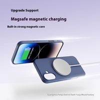 Housse de protection anti-chute tout compris pour iPhone 16 Pro Étui à succion magnétique en silicone liquide avec poignée de téléphone incluse