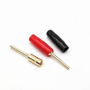 Gold-Plated 2MM Needle <b>Plug</b> <b>Speaker</b> Soft Rubber Banana Connectors Free Joint Solder for Easy Wiring - Product Image 5