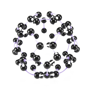 Modèle structurel du C60, modèle de structure cristalline du C60, fullerène C60, fullerène, équipement expérimental chimique. - Product Image 2