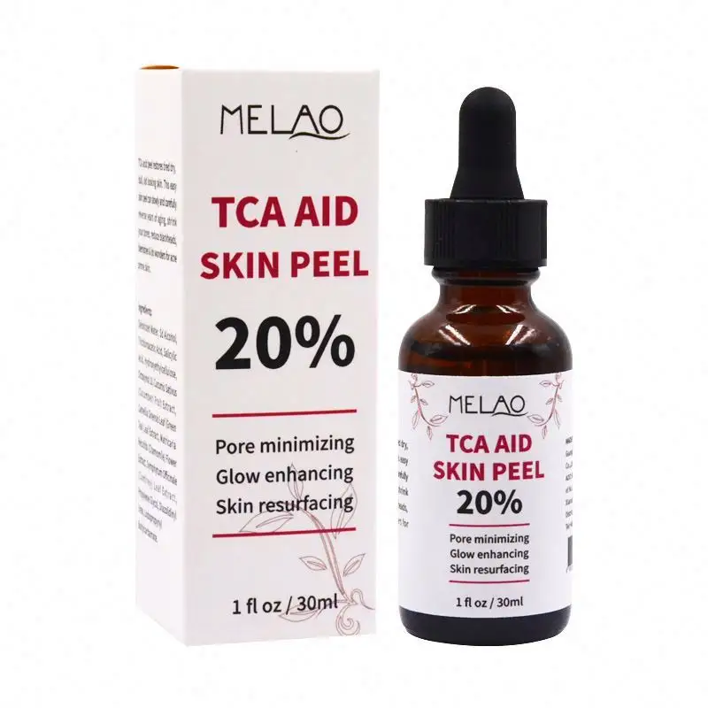 Remise sur la marque privée OEM 30% TCA sérum de soin anti-acné peeling chimique de la peau pour le visage
