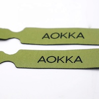 OEKO-TEX de luxe tissé étiquette fermeture éclair curseur découpe personnalisé tissé fermeture éclair extracteur pour vêtements