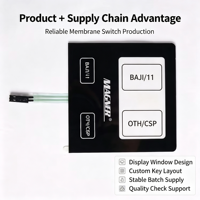 Bande tactile résistante à la chaleur PC/PET avec support adhésif pour carte de circuit imprimé, sérigraphiée, utilisée pour les panneaux de commande de machines à brancher