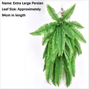 Paysage persan artificiel, fougères, graminées, fausses fleurs, feuilles de dos de tortue, murs de plantes, décoration de mariage - Product Image 6