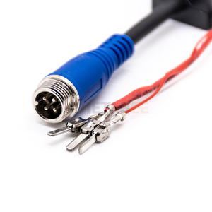 Conector macho sobremoldeado GX12 de 2, 3, 4, 10 pines para sistema de cámara automotriz, con cableado a terminal de cable abierto - Product Image 2