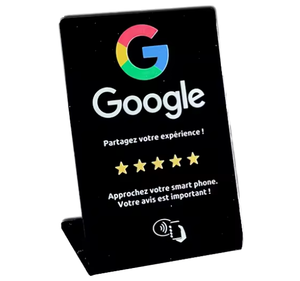 Support d'affichage personnalisé avec code QR, puce NFC, carte de membre en PVC, carte cadeau <span class=keywords><strong>Google</strong></span> <span class=keywords><strong>Play</strong></span> sans contact, support de contact pour avis - Product Image 4