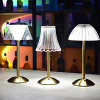 Lampe de Table Sans Fil Style Classique Dimmable Décoration Maison LED Or USB Rechargeable Batterie Cristal Lampe de Luxe Cadeau