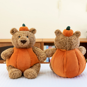 <strong>Teddy</strong> Bear Plush Doll Barcelona <strong>Pumpkin</strong> <strong>Teddy</strong> Bear Stuffed Animal Birthday Gifts Bed Pillows Bedtime Toys Toy for Kids Gifts - Product Image 4