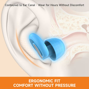 Op maat gemaakte logo slimme rubberen oordopjes met geluidsreductie, herbruikbaar, hypoallergeen voor buitengebruik, slapen, reizen, werk, hotel, cadeauverpakking - Product Image 5