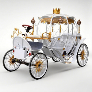 European Style Cinderella Pumpkin Carriage Retro Horse Drawn Cart for Historical Town Cultural Tourism - Product Image 3