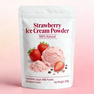 Mélange en poudre pour crème glacée molle à la fraise de qualité supérieure, douce et soyeuse, pour les pâtisseries et les cafés - Product Image 6