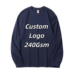 T-shirt à manches longues surdimensionné 240 g/m² 100 % coton, épaules tombantes, unisexe, personnalisable, streetwear pour homme - Product Image 1