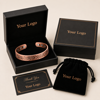 Pulsera Magnética de Cobre Puro con Diseño Floral Vintage, Ajustable, para Alivio del Dolor de Artritis, para Hombres y Mujeres, Venta al Por Mayor